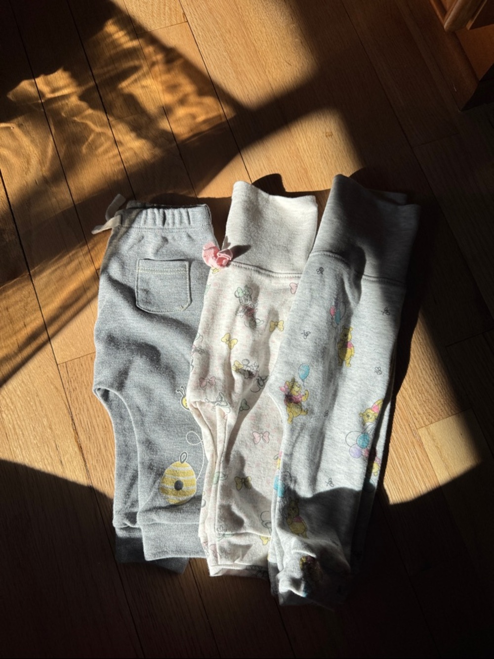 Disney Baby Pants Bundle (0–3M & 3–6M) – 3 Pairs Pooh & Minnie